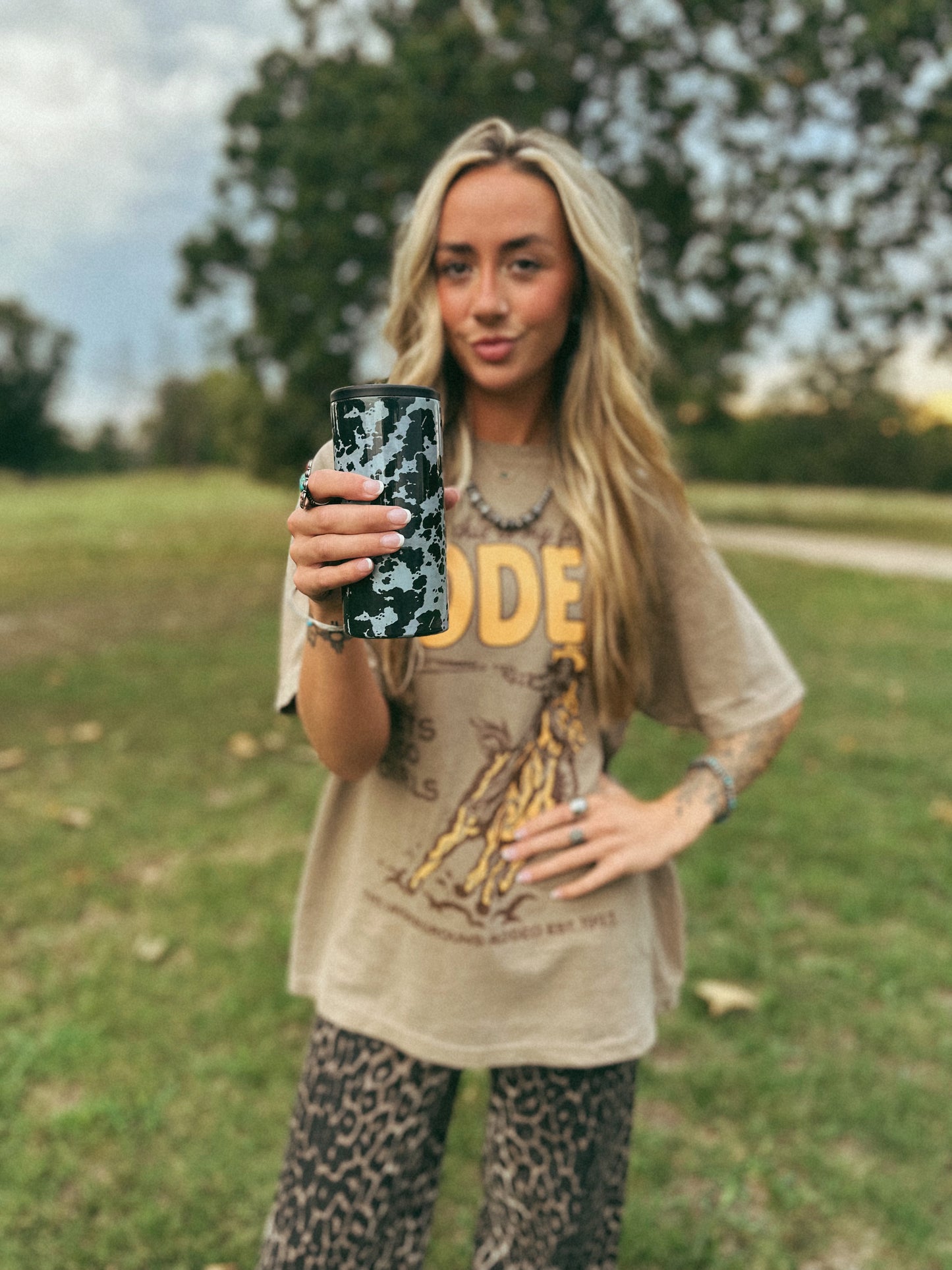 HARD KOOZIE IN COWHIDE