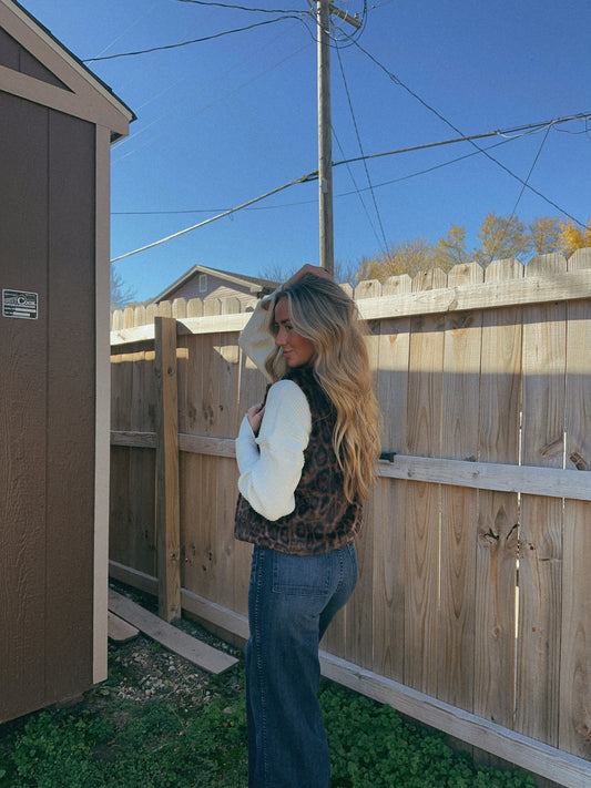 Cheetah Faux Fur Vest