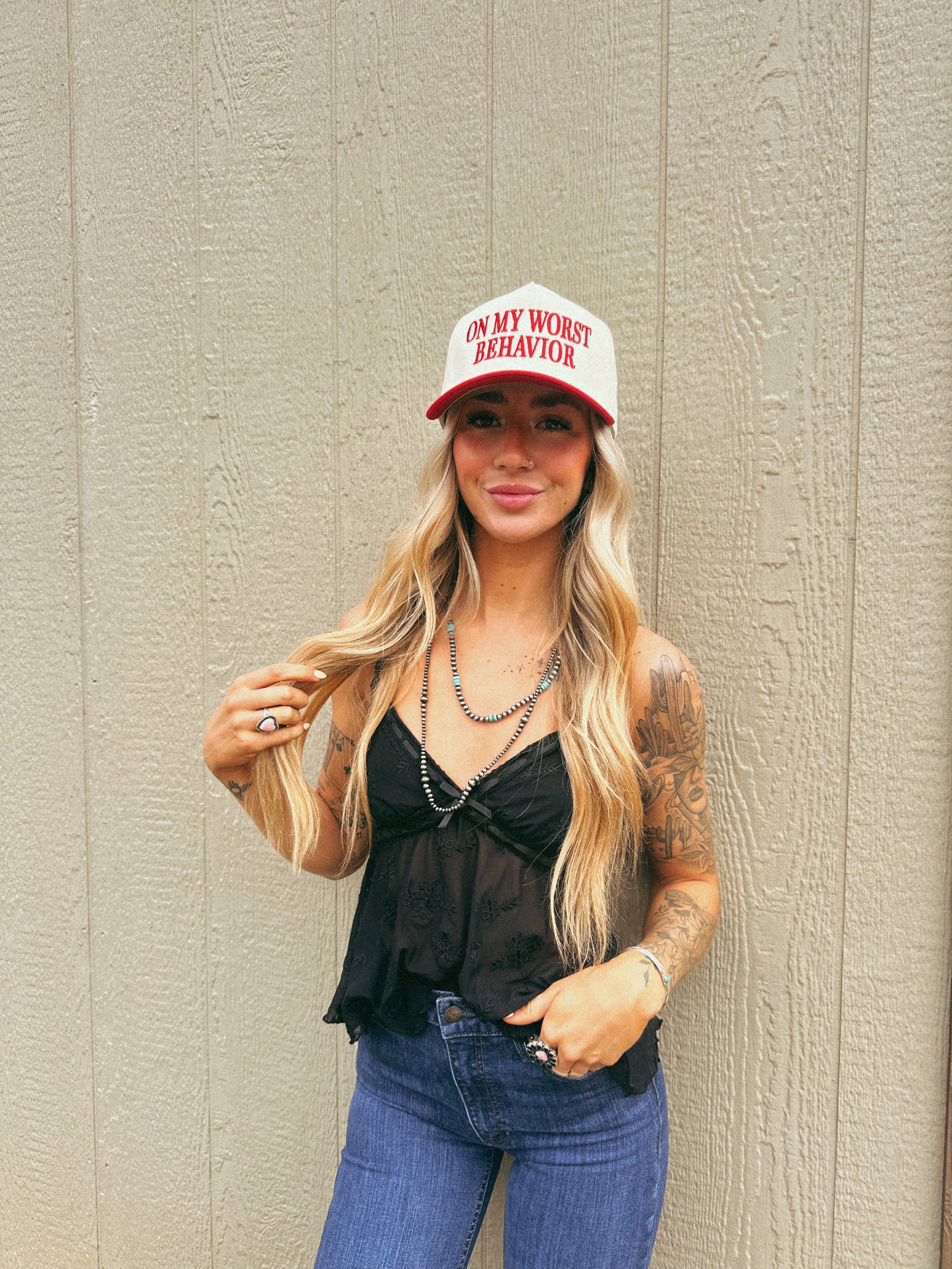 EMBROIDERED MESH BABYDOLL TOP