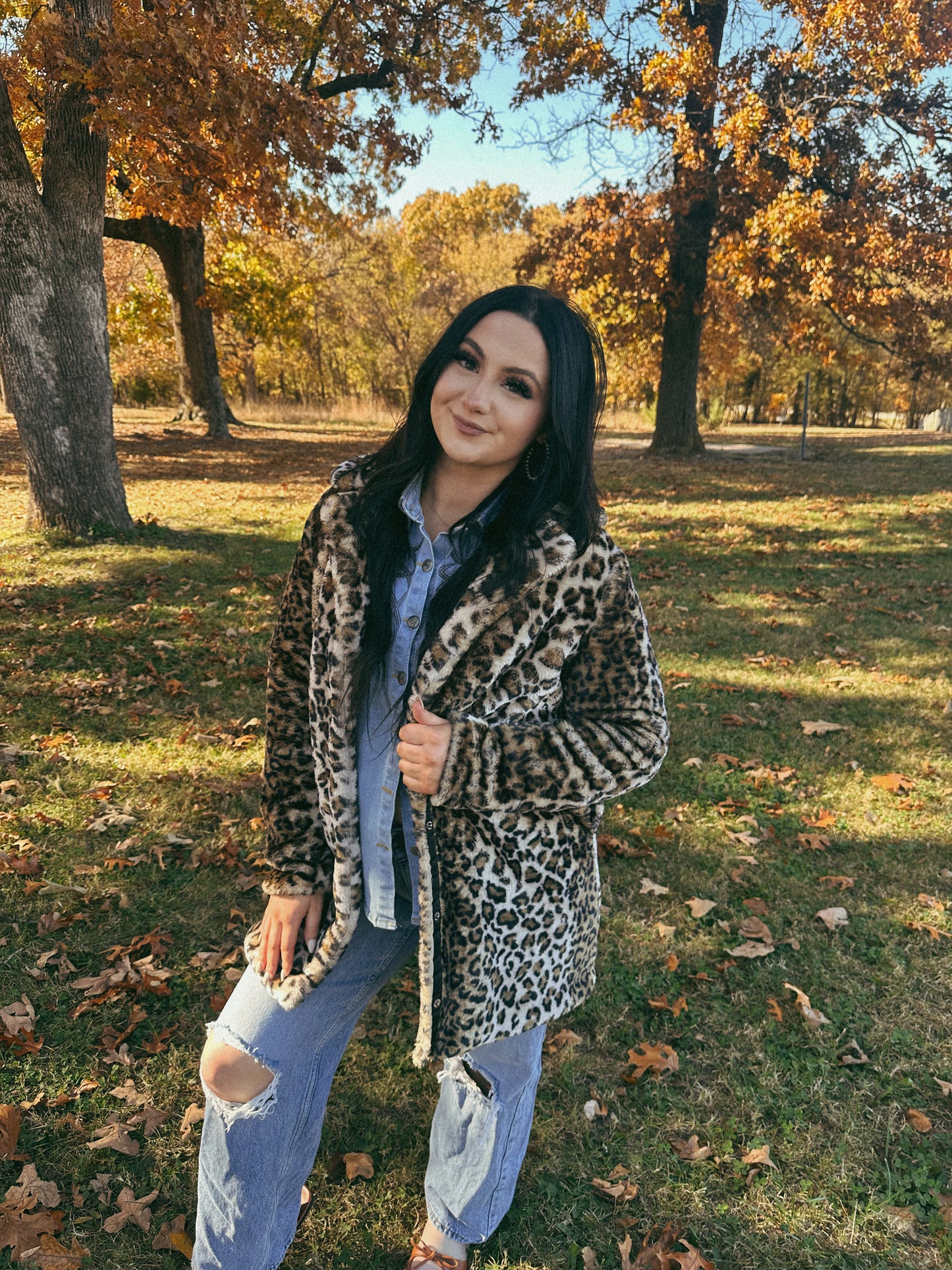 Cheetah Faux Fur Coat