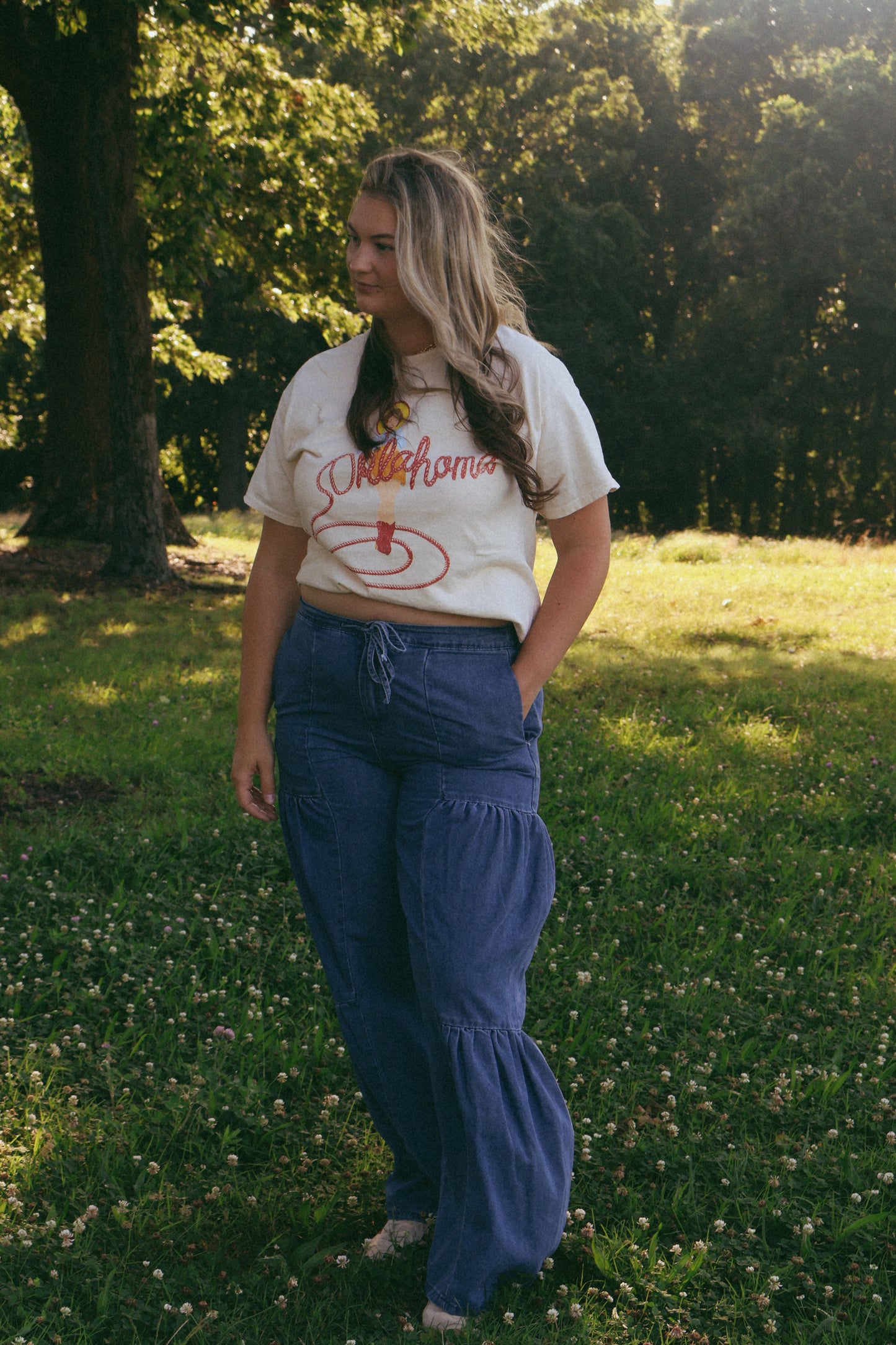 WIDE LEG PEPLUM PANTS